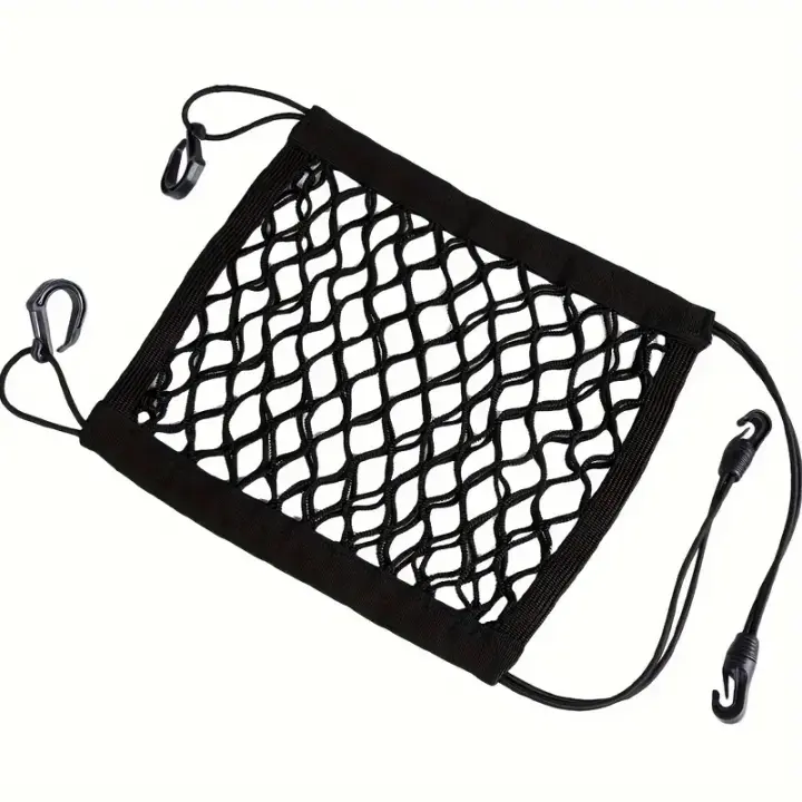 Red De Carga Para Motocicleta Bolsa De Almacenamiento De Red Mesh Para Bicicleta Y Scooter Con Gancho Para Equipaje Moto Net Mesh - 1