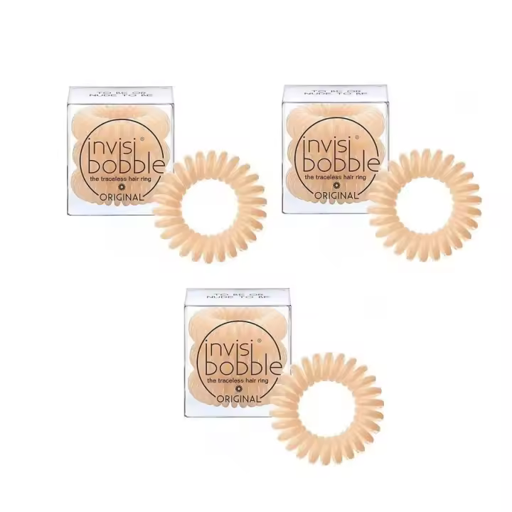 Pack 3 Invisibobble Original Nude To Be 3 Anillos -invisibobble ORIGINAL no se enreda en el cabello, esté seco o mojado. - 1