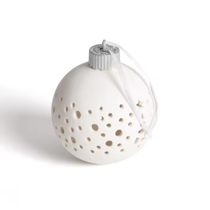 Ledkia Bola Navidad LED Porcelana con Batería Estella Blanco - 1