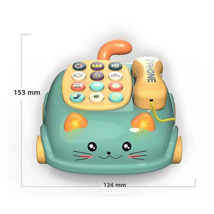 Telefono Musical Para Bebés Juguete Educativo De Iluminación Y Sonido Máquina De Historias Y Clima Para Niños Infantes 0-12 Meses Regalo Montessori - 1
