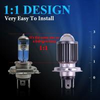 Faros LED Para Motocicleta 10000LM H4 H6 BA20D P15D Lente CSP Luz Blanca Amarilla Alto Bajo Motorbike Scooter - details 2