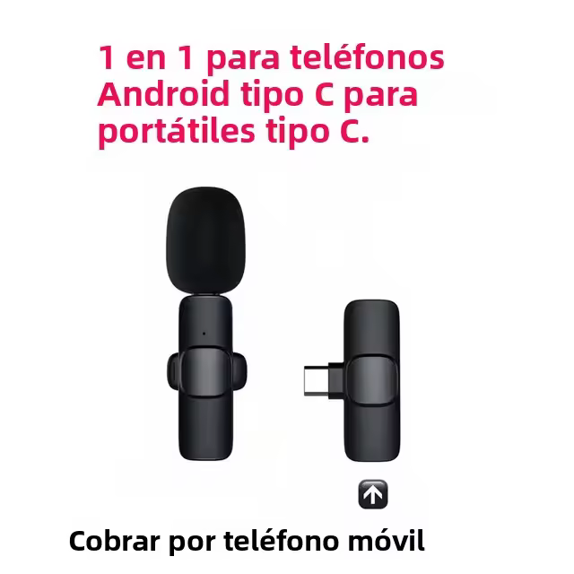 Mini Micrófono Bluetooth Inalámbrico Lavalier Para iPhone Android PC Microfone De Botão De Lapela Transmissor De Áudio Unidirecional Para Computador E Câmera - 1