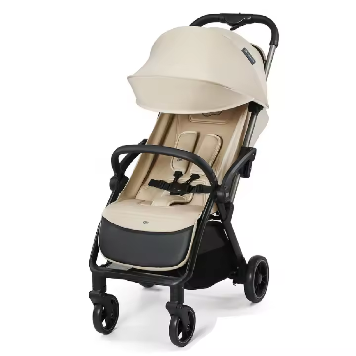 Silla de paseo ligera Apino de Kinderkraft con plegado automatico BEIGE / GRIS/ NEGRA - 1