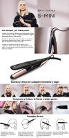Bellissima B-Mini - Plancha de Pelo Compacta para Viaje, Revestimiento Cerámico, Multivoltaje Automático, Temperatura 200°C, Estuche Beauty Bag - details 0