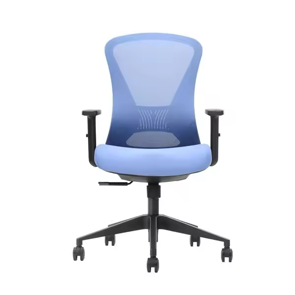 Cromad senior se1700 silla de oficina - altura ajustable con elevador de gas de grado 4 - soporte lumbar ajustable - asiento con espuma - ruedas de nailon 360º - color azul - 1