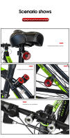 Luz Trasera De Bicicleta Multiuso 200 Lumens LED Impermeable Para MTB Ciclismo Luz De Sillín Y Cascolampara De Manillar - details 8