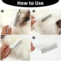 Peine De Acero Inoxidable Para Perros Y Gatos Cepillo De Aseo Para Mascotas Herramienta De Pelaje Y Pulgas Ideal Para Baño Y Limpieza - details 15