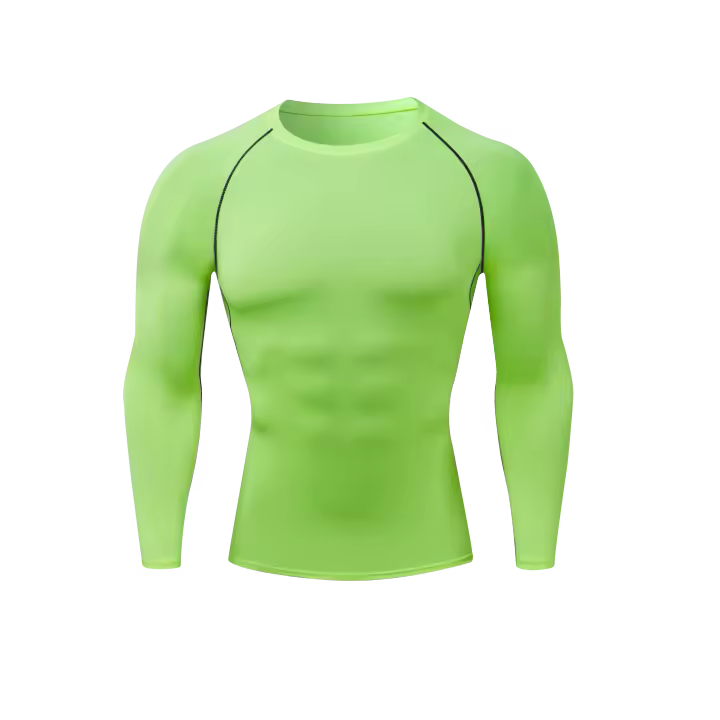 Camiseta De Compresión Para Hombres Rashguard Secado Rápido Gimnasio Fitness Primavera Surf Playa Deportes Running Tops Tees - 1