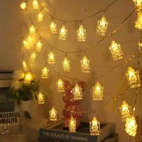 Lámpara De LED Para Ramadan 1pc Transparente Con Botella De Aceite Decoración De Fiesta De Eid Al-Fitr En Exteriores Y Hogar Luz De Cadena Para Celebraciones Islámicas - details 0