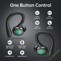 Auriculares Bluetooth Inalámbricos 5.3 Sports Con Micrófono Reducción De Ruido TWS Estéreo Alta Fidelidad Toques Sensibles Para Correr Y Estudiar Negro - details 9