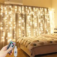 Luz De Cinta LED Para Cortina USB 600/300/200/100 LED Decoración Navideña Para Dormitorio Luz Colgante De Navidad Para Interior - details 0