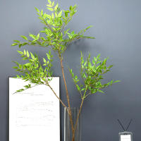 Planta Artificial De Bambú Y Hojas De Nandina Verde Falso Para Decoración De Jardín Interior Y Exterior Tamaño Grande 76-140cm - details 2