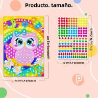 Libro De Coloreado DIY Con Puntos Para Niños Animal De Dibujos Animados Mosaico Juguete Educativo Creativo Con Pegatinas - details 3