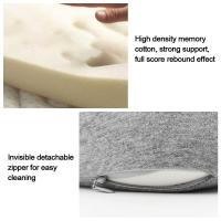 Almohada De Viaje Para El Cuello En Espuma De Memoria U-Shaped Ajustable Soporte Suave Para Descanso Del Mediodía Y Sueño - details 4