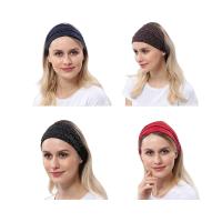 Diadema de strass lisa, banda elástica ancha para el pelo, cinta deportiva para yoga y accesorios femeninos - details 3
