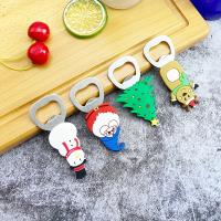 Abrepuertas De Acero Inoxidable Con Patrón Navideño Multifuncional Con Silicón Magnético Para Refrigerador Regalo De Cocina - details 4