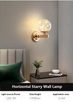 Lámpara De Pared LED Moderna IRALAN Con Bola De Vidrio Estrella Iluminación Para Sala De Estar Dormitorio Estudio Decoración De Hogar Fuente De Luz Diaria - details 5