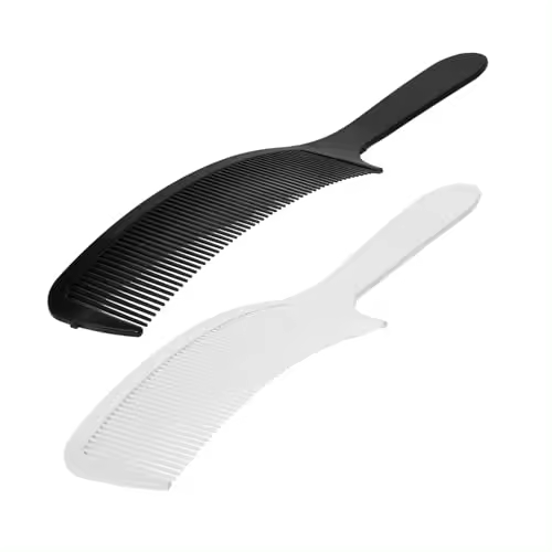 Juego de 2 peines para cortar el pelo de hombre, peine de peluquería, peines para mezclar y decolorar, peine de peluquería Blendfriend, peine de corte de pelo, peine de corte plano, peines para mujer de plástico - 1