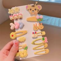 Juego De 14 Clips De Pelo Para Bebé Niña Clips De Silicona Suave Estilo De Moda Clips De Pico De Pato Clips Laterales Dulces Y Tiernos Accesorios Para El Cabello - details 8
