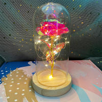 Luz De Rosa Realista Hermosa Luz Nocturna LED Para Fiestas Y Valentin's Day. Flor Artificial De Acrílico Para Decoración De Bodas - details 11