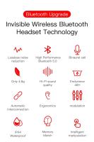 10pcs Auriculares Inalámbricos Bluetooth 5.0 E6S TWS Estéreo Con Micrófono Para iPhone Xiaomi Caja De Almacenamiento Portátil - details 1