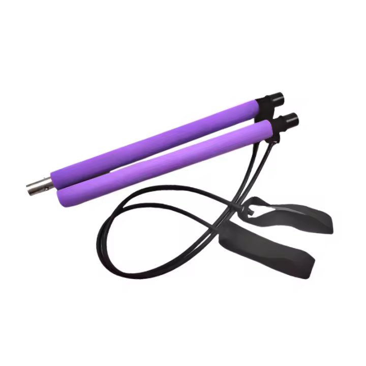 Barra De Yoga Pilates Portátil Con Bandas De Resistencia Ejercicio De Tensión De Cuerpo Para Musculación Y Estiramiento Fitness - 1
