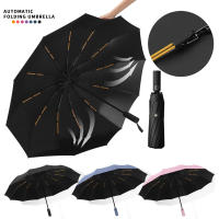 Paraguas Automático De Lujo Para Negocios Para Hombres Y Mujeres 24 Huesos Resistente Al Viento Y Sol Para Todo El Año - details 6