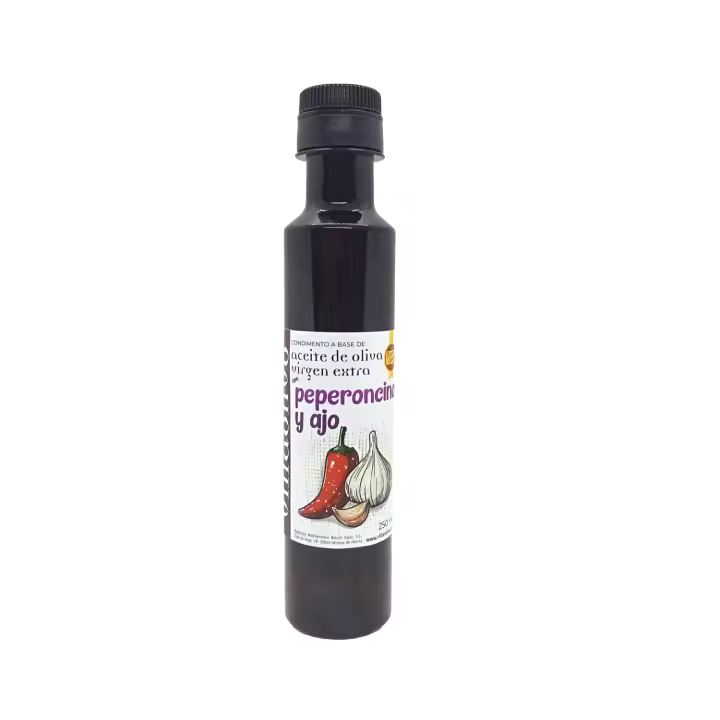 Agrumato Ajo y Peperoncino Villaolivo 250 ml – Gourmet | Sabor Intenso y Picante | Ideal para Pastas y Carnes - 1