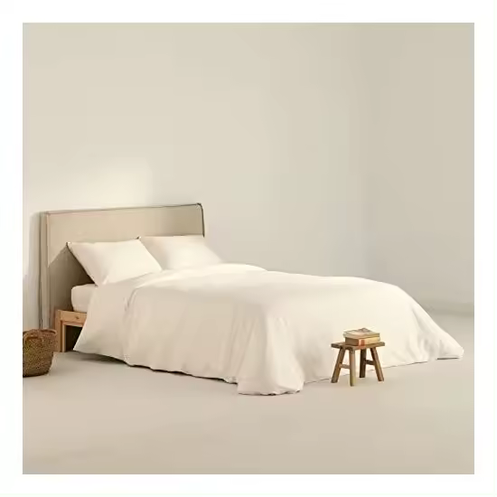 BL BELUM  Funda Nórdica Satén 300 hilos Color: NATURAL  Funda Nórdica Satén cuenta con: Cierre con botones ocultos transparentes. - Funda Nórdica Extrasuave - Funda Nórdica 100% Made in Spain - 1