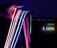 Tira LED COB Super Delgada 5mm Alta Densidad Flexible 1m 2m 3m 4m 5m Para Decoración De Habitaciones Y Luz De Televisión - details 0