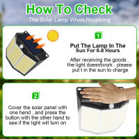 Lámpara De Pared Solar Para Jardín Y Patio Con Sensor De Movimiento Y 3 Modos De Iluminación Impermeable 432 LED Reflector Instalación Por Asamblea - details 1