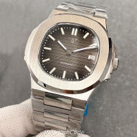 Reloj Automático Tandorio Design Para Hombres Con Dial Texturizado Azul Gris 40mm Movimiento NH35 Impermeable 10BAR Correa De Acero Inoxidable 316L - details 18