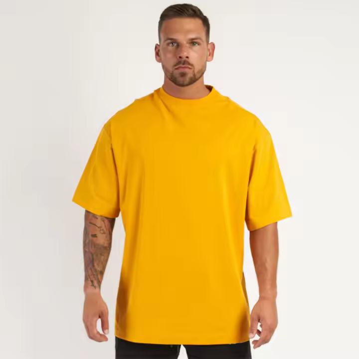 Camiseta Casual Para Hombre Algodón Manga Corta Verano Gimnasio Fitness Camisa Sólida Deportes Entrenamiento Transpirable Y Secado Rápido - 1