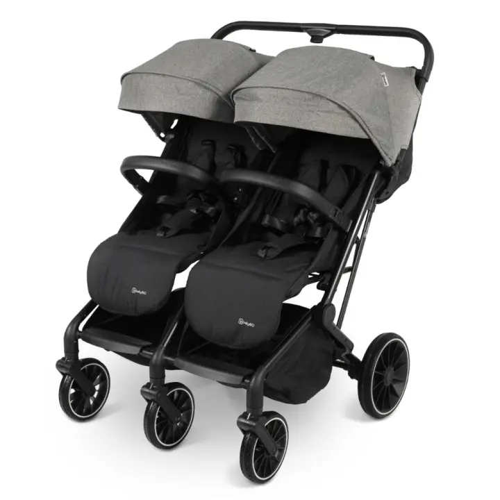 Carrinho De Passeio Para Gémeos babyGO Go Twice Grey - 1