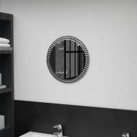vidaXL Espejo de Pared de Vidrio Templado Tocador Redondo de Cuarto Baño Dimensiones 40 cm, 50 cm, 60 cm - details 0