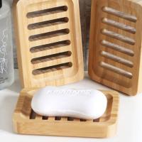 Caja De Jabón De Bambú Natural Soporte Para Dishes De Baño Anti-moho Con Orificio Para Drenaje Herramientas Del Baño - details 0
