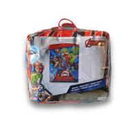Avengers - Edredón Nórdico Avengers Marvel Los Vengadores - Rojo Azul Hulk Iron Man Thor Capitán América (Cama 90 - 105 cm) 180 x 260 cm - details 3
