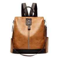 Mochila antirrobo de piel sintética para mujer, de gran capacidad bolso de hombro, de viaje, de marca famosa, a la moda - details 1