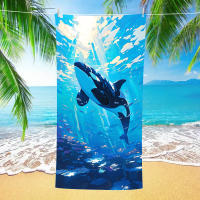 Bolsa de Playa de microfibra con Cordón, 2 en 1, toalla de Playa, mochila estampada, mochila múltiple - details 4
