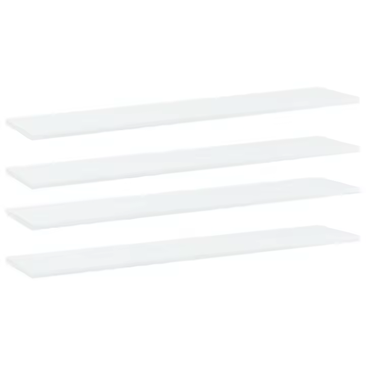 Estantes para estantería 4uds contrachapada blanco 100x20x1,5cm - 1