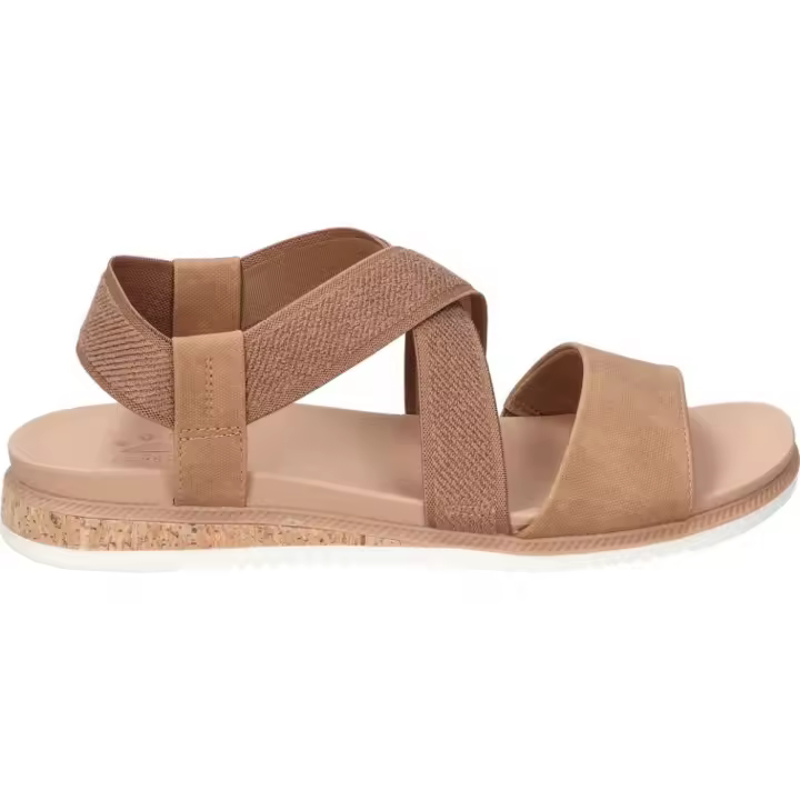SKECHERS | Sandalias con Cuña Skechers Bobs Desert Kiss Low para Mujer – Sandalia en Color Marrón – Sandalia de Verano sin Cierre – Slip On – Cuña Baja y Cómoda – Vegan – Casual – Versátiles – Modelo 114705-CSNT - 1