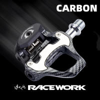 RACEWORK Pedal De Bicicleta De Carretera Ultra-Ligero De Fibra De Carbono Con Bloqueo Automático Y Rodamientos De Aluminio SPD R550 - details 2