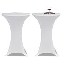 vidaXL 2x Funda Ajustada para Mesa Alta de Fiesta 70 cm Mantel Mesita Color Blanco,  Negro,  Antracita y mas - details 0
