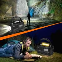 Radio De Emergencia Portátil Con Solar Y Manivela De Crank 10000mAh Con LED Y Cargador USB Luz De Mano Recargable Para Clima NOAA AM FM - details 4