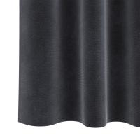Cortinas Opacas vidaXL con Cinta Superior 2 pcs Gris Oscuro Terciopelo - details 4