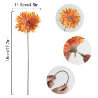 1/3Pcs Arreglo De Flores Artificiales Cabeza De Margarita Decoración Para Hogar Y Vaso Decoración De Boda Aniversario Flores Para Regalo - details 1