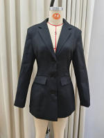 Elegante Mini Vestido Negro Blazer Para Mujer Con Cuello En V Y Mangas Largas Traje De Negocios Elegante Alta Cintura Adecuado Para Trabajo Y Fiestas - details 5