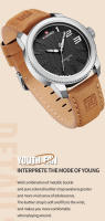 Reloj De Pulsera De Cuero Para Hombre NAVIFORCE Original 2022 Deportivo Resistente Al Agua De Cuarzo Moda De Lujo Calidad Superior Con Manos Luminosas Y Luz Trasera - details 5