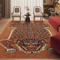 Carpetas De Decoración Marroquí Para Sala De Estar Con Diseño De Tigre Alfombra De Entrada Para Dormitorio Moderna Machine Hecha Material Poliéster 100% - details 2