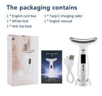 Masajeador Facial De Microcorriente Lifting Dispositivo De Firmeza De Piel Eliminador De Doble Mentón Compress Caliente Frío Para Cuello Belleza Facial USB Rechargeable - details 9
